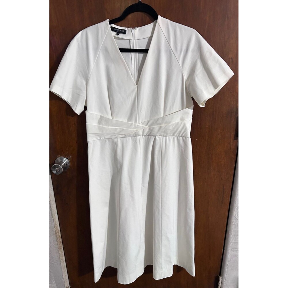 Lafayette 148 Women's sz 12 Crepe Like feel Midi Dress
